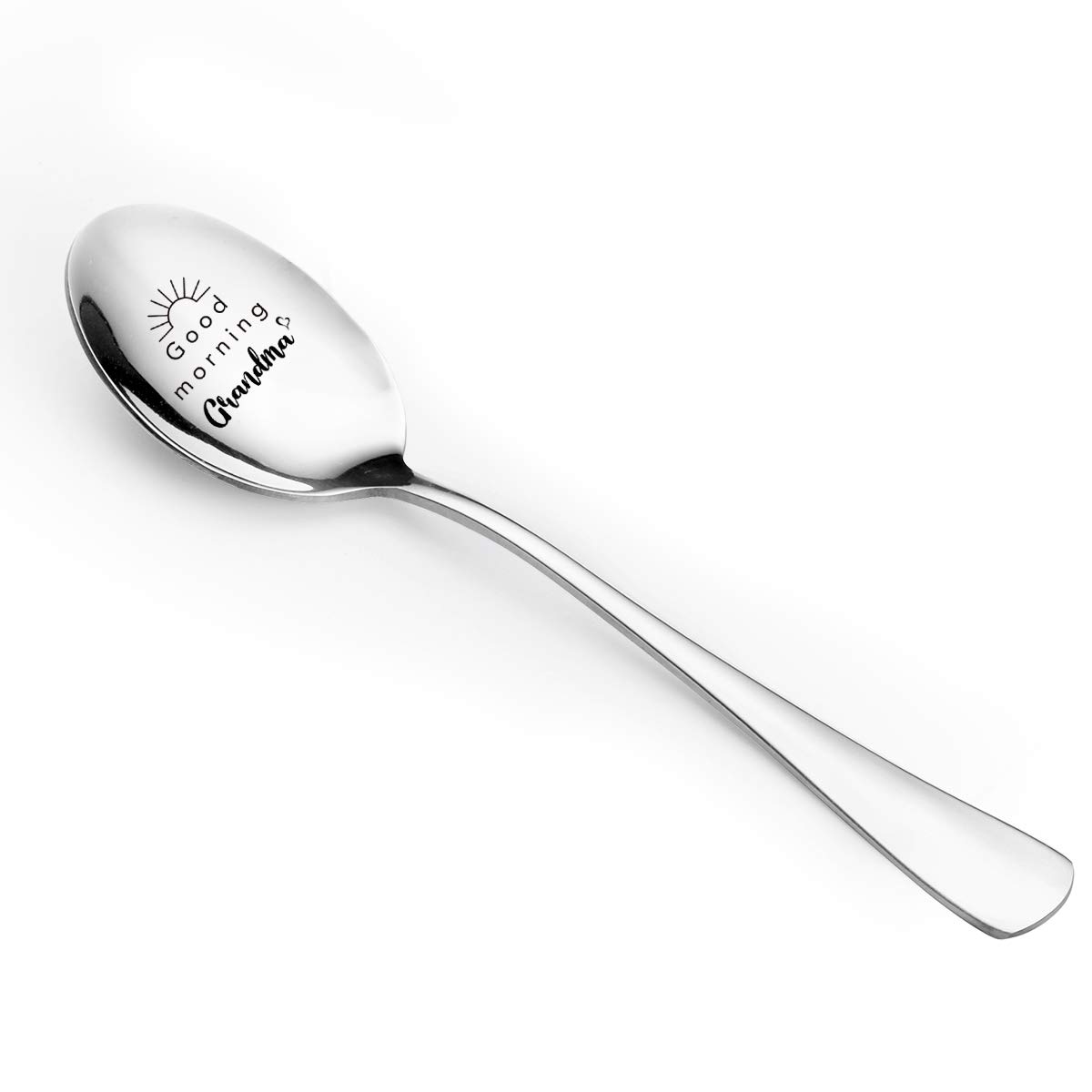 Funny Engraved Good Morning Grandma Spoon - Unique Tea & Coffee Spoon for Women - Perfect Gift for Grandma from Granddaughter or Grandson - Ideal for Mother's Day, Birthday & Christmas - Great for Morning Tea, Coffee Time & Special Occasions