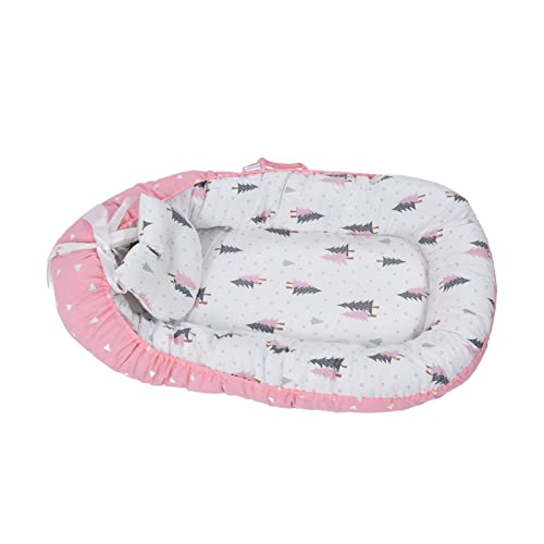 Breathable Uterus-Shaped Newborn Lounger - Soft Cotton Baby Nest for Safe Sleep & Comfort - Portable Infant Bed for Nursery, Travel & Daily Use