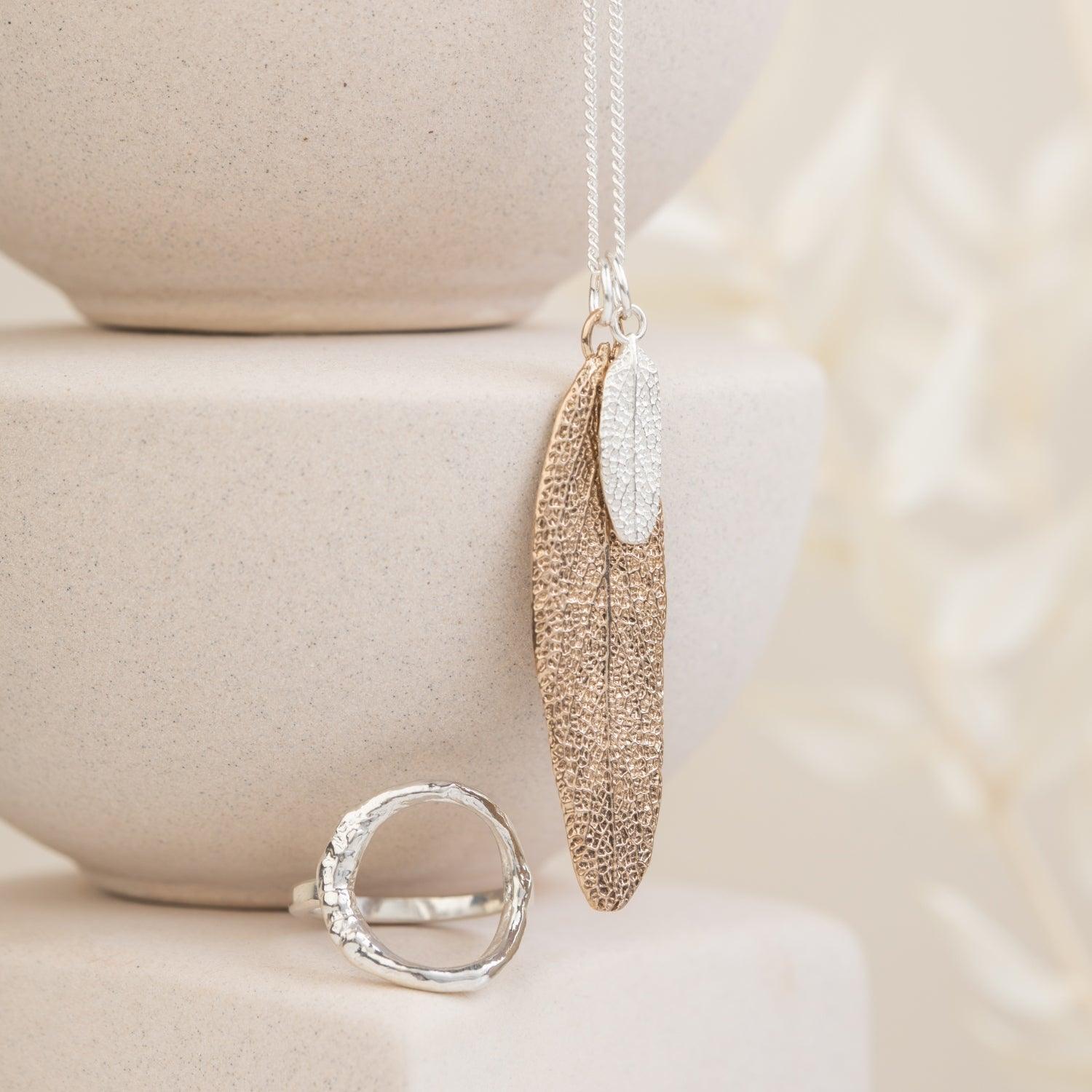 Sage Leaf Pendant Necklace - Small Silver or Gold Minimalist Jewelry for Women - Perfect for Everyday Wear, Gifts & Boho Style Outfits