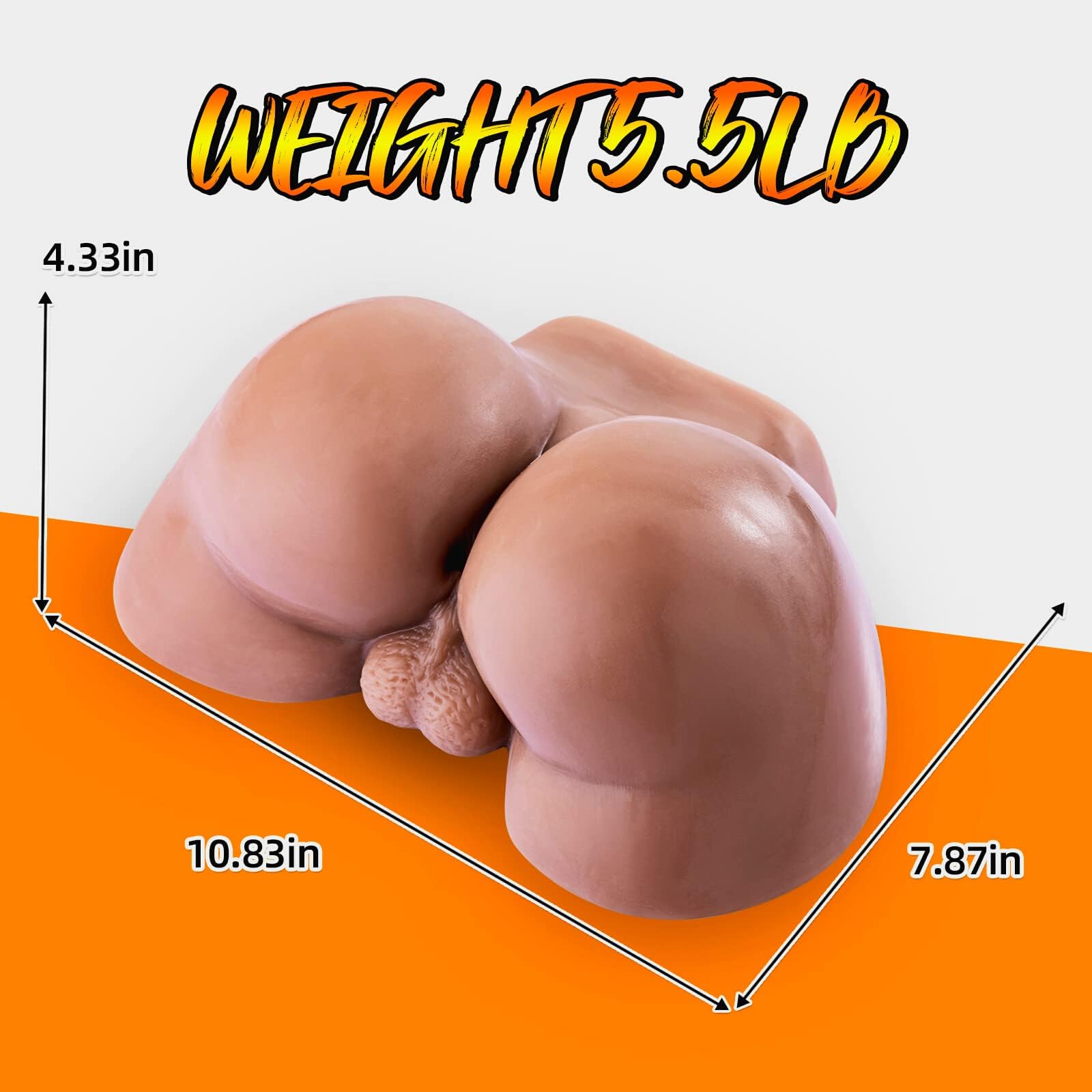 5.5Lb Realistic Male Masturbator Sex Doll with Lifelike Pussy, Testicles & Anus - Gay Sex Toy for Solo Play & Fantasy Fulfillment | Brown Cobulipo | Perfect for Discreet Pleasure & Adult Toy Collection