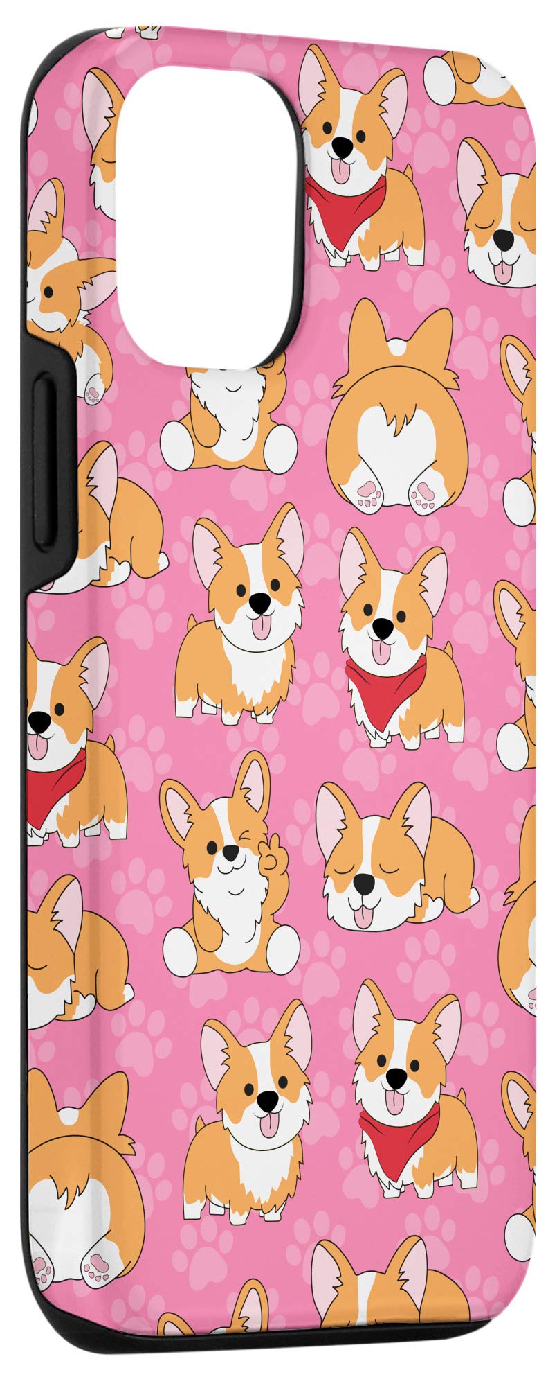 iPhone 12/12 Pro Corgi Cute Pink Dog Paw Phone Case - Perfect Gift for Pet Lovers, Ideal for Daily Use & Travel
