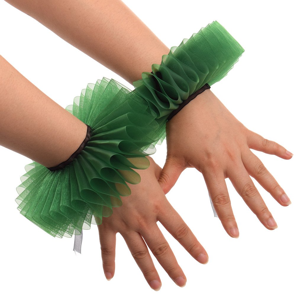 Graceart Elizabethan Wrist Ruffles - Vintage Lace Hand Cuffs (2 Pairs) for Renaissance Fairs, Shakespearean Plays, Cosplay & Historical Reenactments