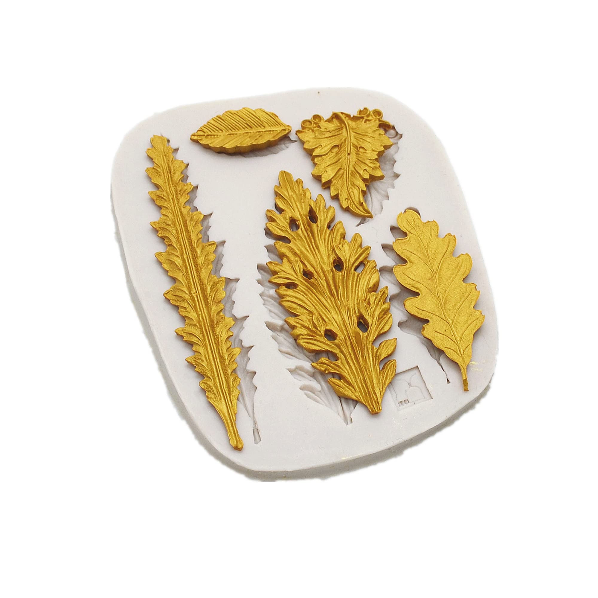 Koogel Tree Leaf Silicone Mold - DIY Resin, Cake, Fondant & Clay Molds for Baking, Soap Making & Home Decor - Leaf Shape Silicone Molds for Crafts, Candles & DIY Projects