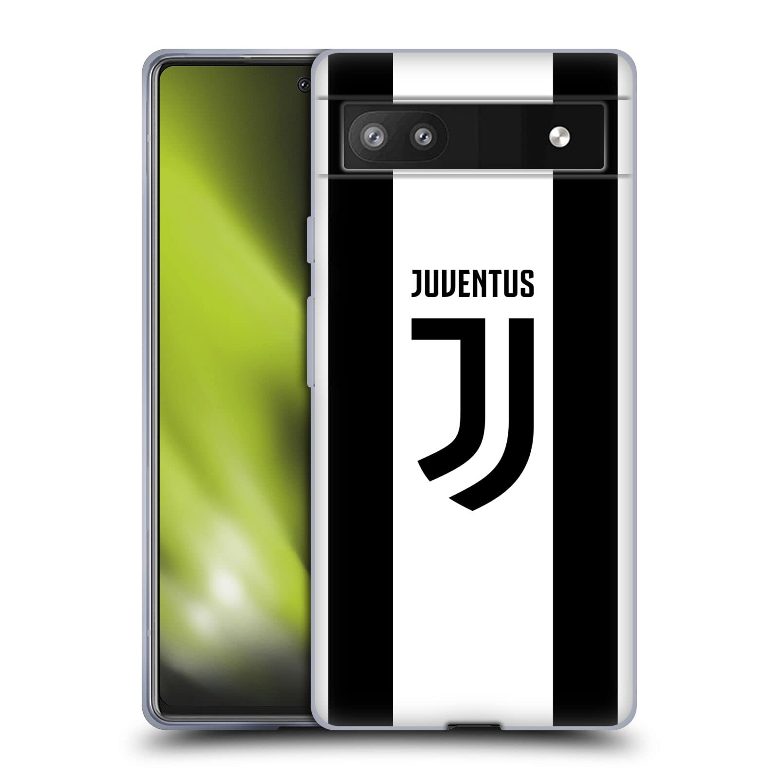 Head Case Designs Juventus FC 2018/19 Home Kit Gel Case for Google Pixel 6a - Durable Protection for Football Fans & Daily Use