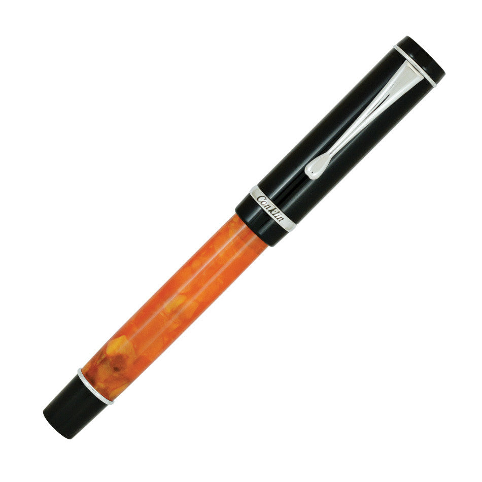 Conklin Duragraph Fountain Pen - Orange Nights Fine Nib, Classic Vintage Design for Smooth Writing - Perfect for Calligraphy, Journaling & Office Use