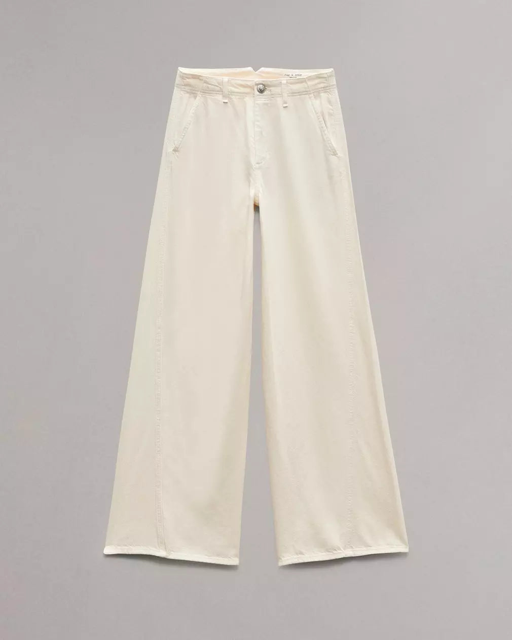 Featherweight Wide Leg Sofie Jean in Ecru - Comfortable & Stylish Women's Pants for Casual Wear & Office Outfits