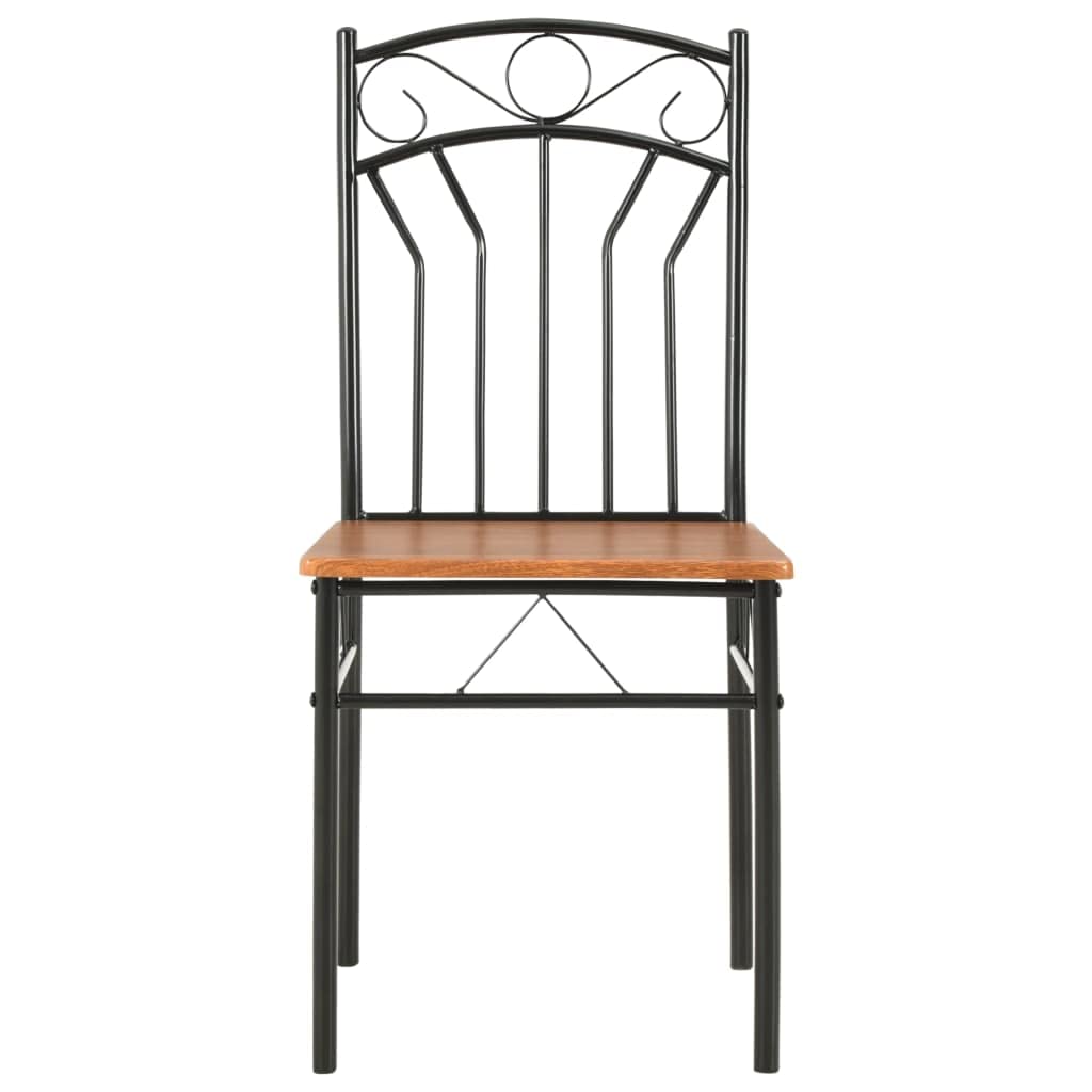 2-Piece Brown MDF Dining Chairs - Comfortable Kitchen Chairs for Dining Room, Living Room, Bedroom, Kitchen, Restaurant, and Outdoor Use