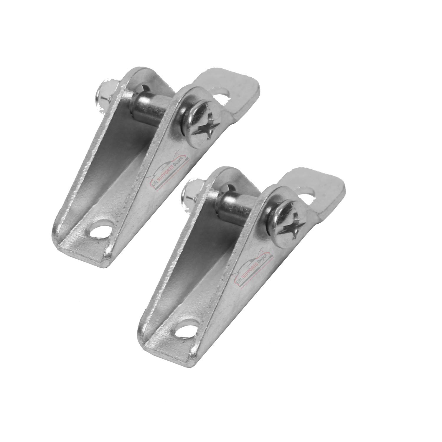 Stainless Steel Eyelet Mounting Brackets (2-Pack) for Gas Lift Supports - 2 Bolt Hole Design - Automotive & Marine Shocks Replacement Parts - Perfect for Truck Tailgates, Boat Hatches & RV Storage Compartments