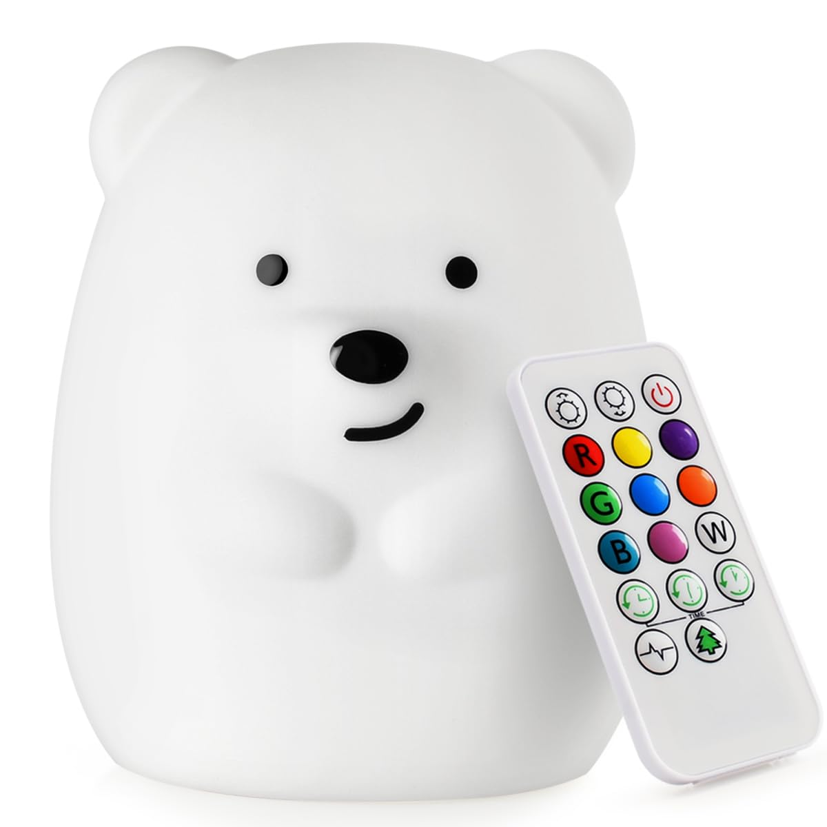 USB Rechargeable Night Light for Kids - Touch Sensor & Remote Control Animal Silicone Lamp - Color Changing Nursery Light for Boys & Girls Bedroom | Perfect for Bedtime, Baby Rooms, Kids Decor & Gift Giving - Ideal for Night Feedings, Bedside Lighting, and Soothing Toddler Sleep