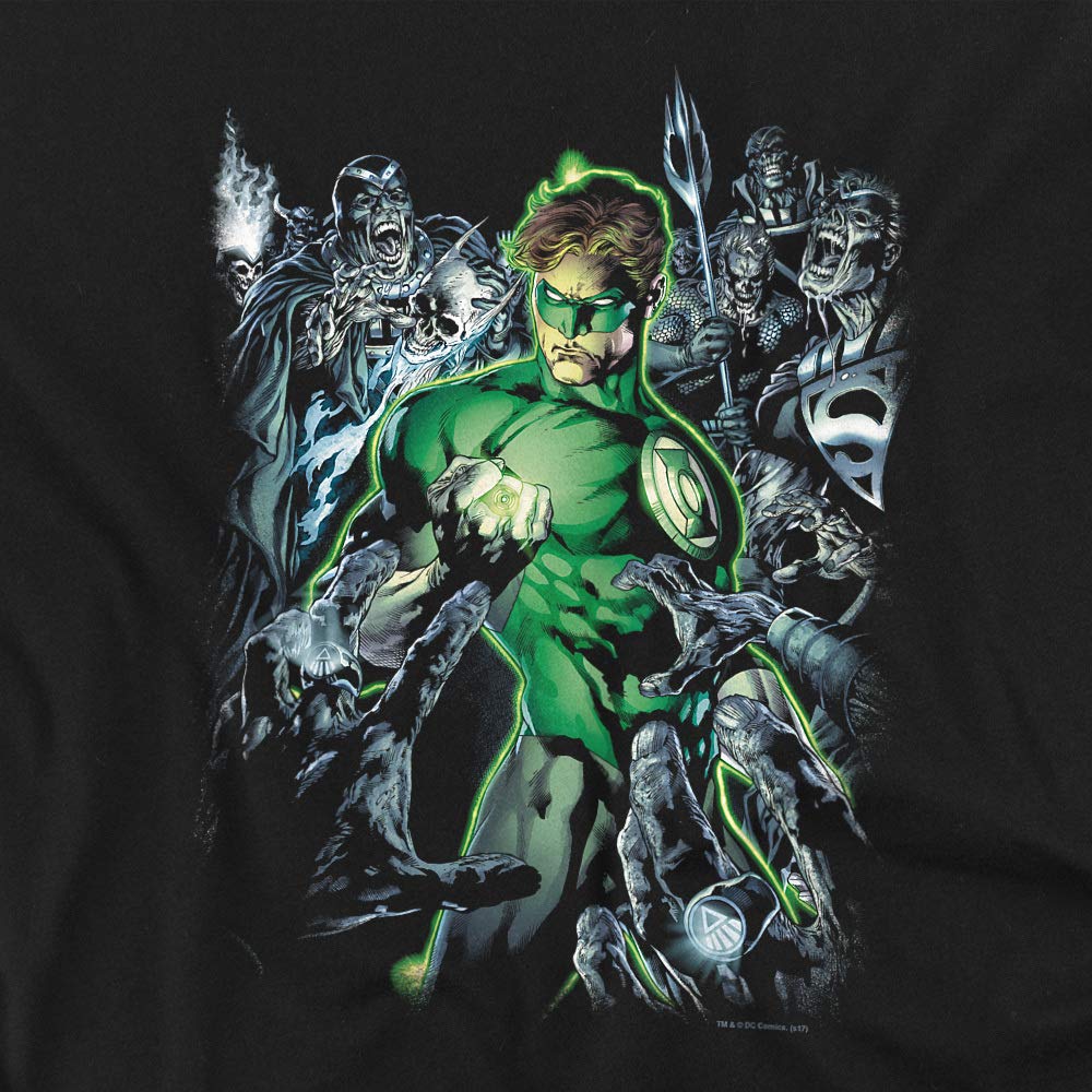 Green Lantern Surrounded by Death Graphic T-Shirt - Unisex Adult Tee for Men & Women - Comic Book Superhero Apparel for Cosplay & Casual Wear