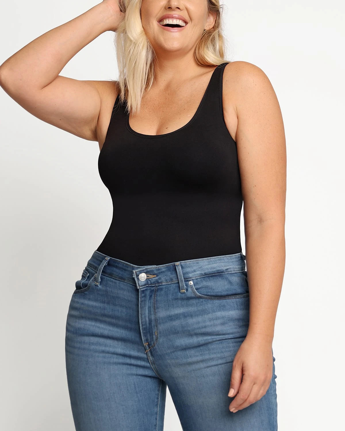 Essentials 2-Way Shaping Tank Top for Women - Slimming & Supportive Workout Shirt for Yoga, Gym & Everyday Wear