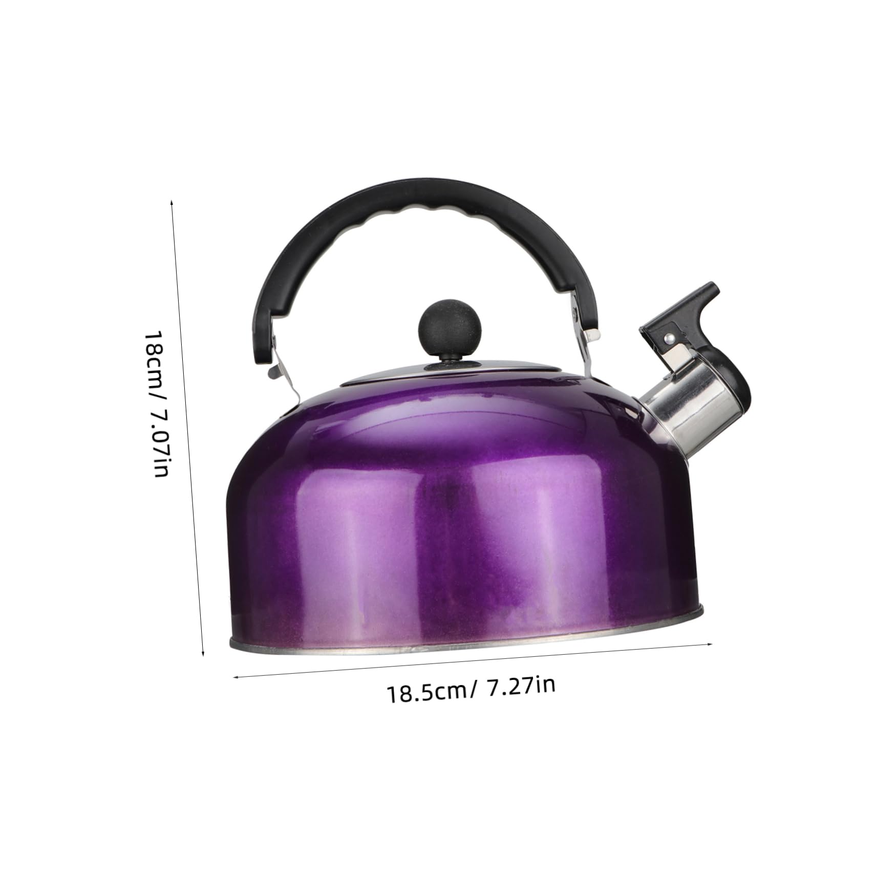 Premium Stainless Steel Whistling Tea Kettle - 3L Stovetop & Induction Compatible - Purple Tea Pot for Home, Office & Kitchen - Perfect for Brewing Tea, Boiling Water & Coffee Making