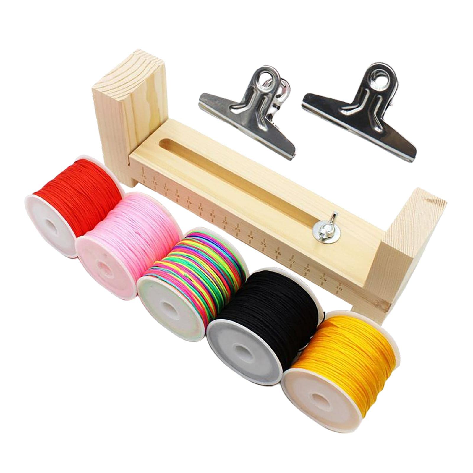 FAKEME DIY Jig Bracelet Maker Kit - Wooden Parachute Cord Braiding & Weaving Tool for Knitting Crafts - Perfect for Friendship Bracelets, Survival Gear, and Outdoor Camping Accessories