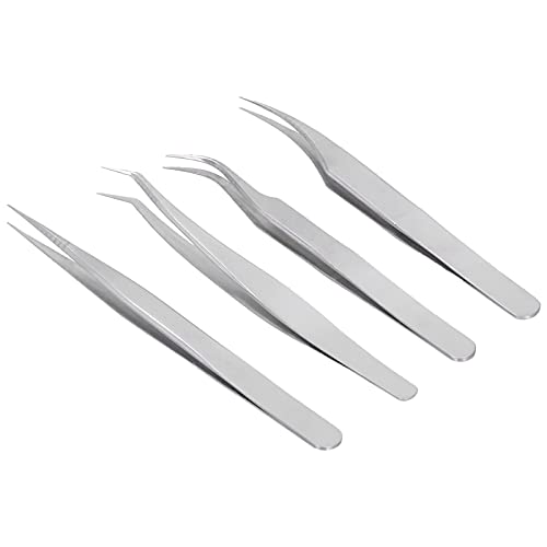 Professional Eyelash Extension Tweezers - High Precision Stainless Steel Tweezers for Nail Salon, Manicurists & DIY Beauty - Perfect for Lash Extensions, False Eyelash Application & Eyebrow Grooming