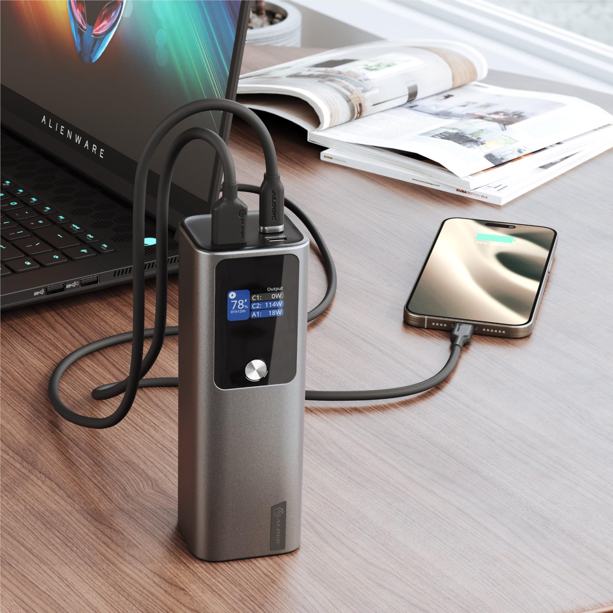 ALOGIC Ark 27,000mAh Power Bank with 140W USB-C & USB-A Fast Charging - Portable Charger for Laptops, Phones & Tablets | Perfect for Travel, Camping & Emergency Power Backup