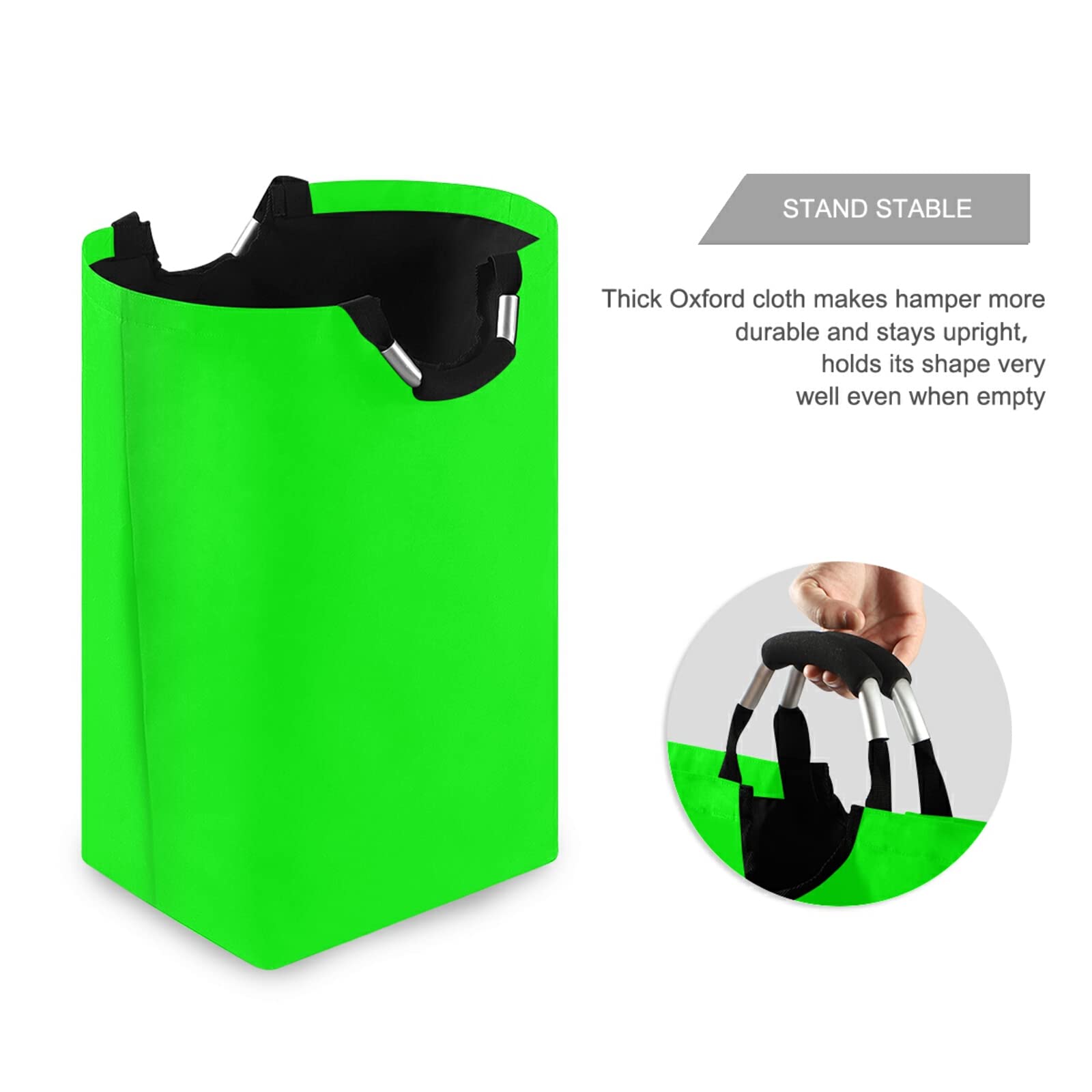 Xigua Collapsible Waterproof Laundry Hamper Basket - Neon Green Storage Bin for Nursery, Bedroom, Bathroom & Laundry Room | Perfect for Clothes Organization & Home Storage Solutions