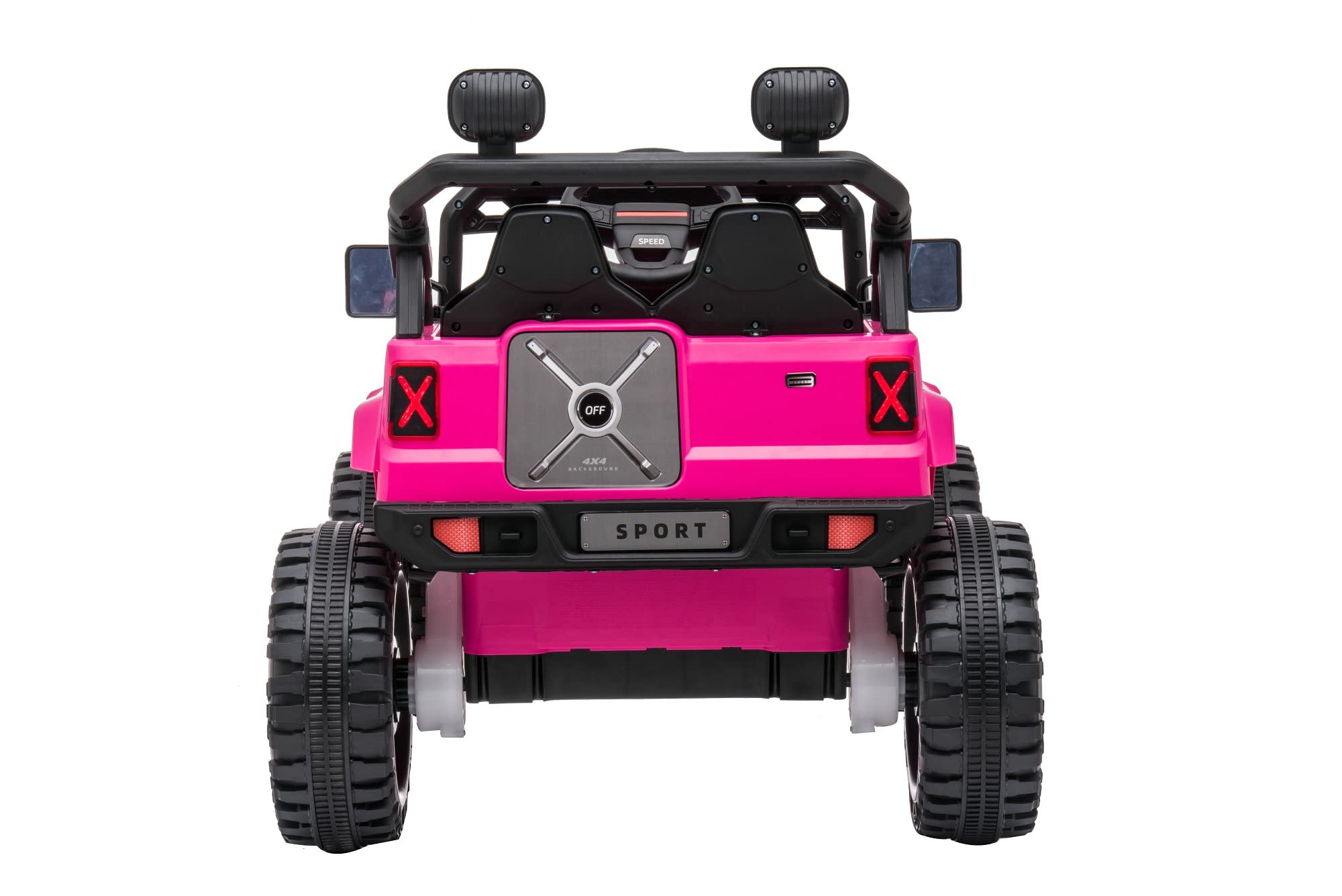 DAKOTT 12V Kids Electric Ride On Truck with Storage Space, Parental Remote Control, Music, MP3 Player & LED Lights - Spring Suspension for Boys & Girls - Perfect for Indoor & Outdoor Play, Birthday Gifts & Backyard Fun