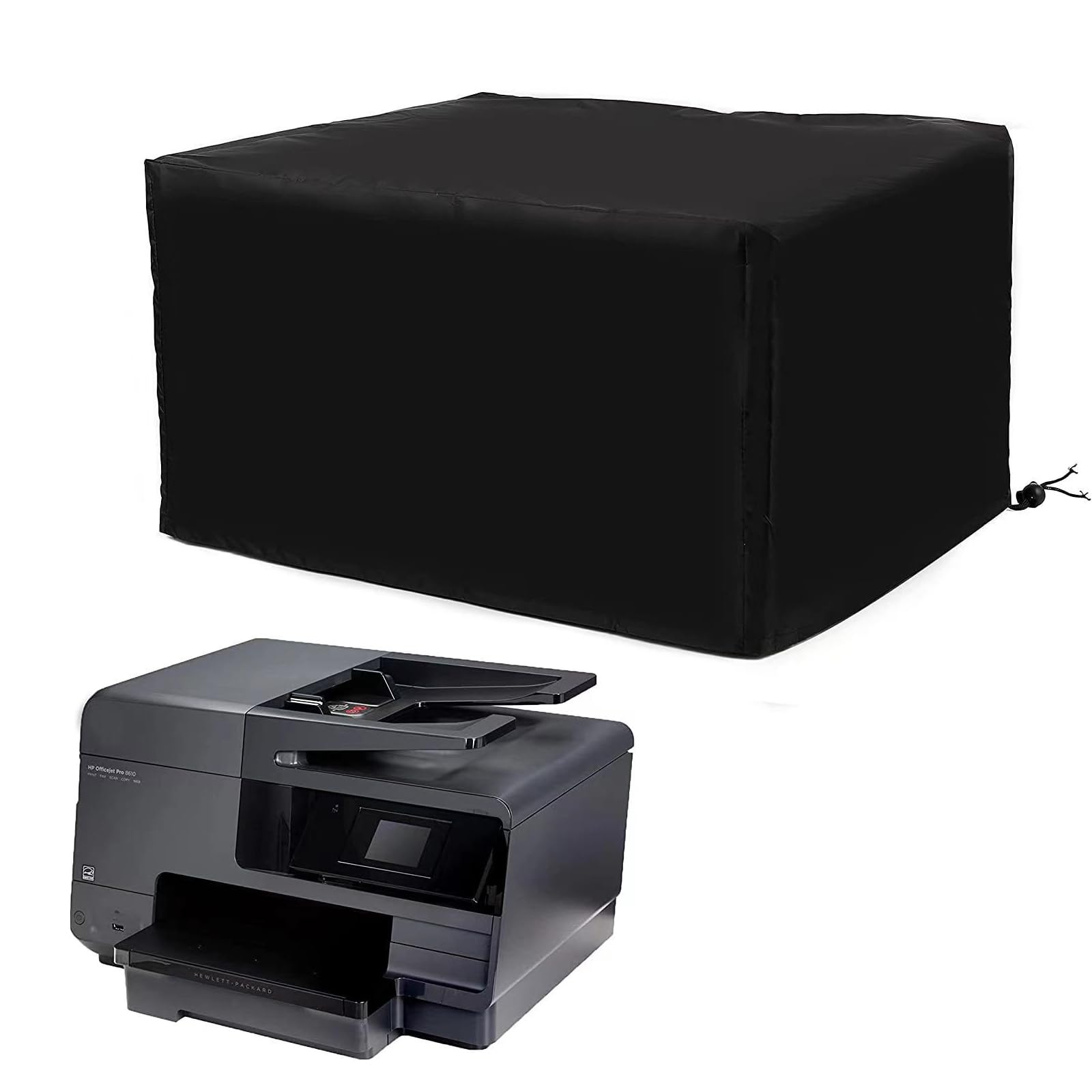 Universal Printer Dust Cover - Compatible with Brother DCP-L2550DW & MFC-L2750DW Laser Printers | Black Oxford Fabric, Anti-Static, Waterproof | 16.93x16.93x12.6 Inches | Perfect for Home, Office & School Use to Protect Printers from Dust & Damage