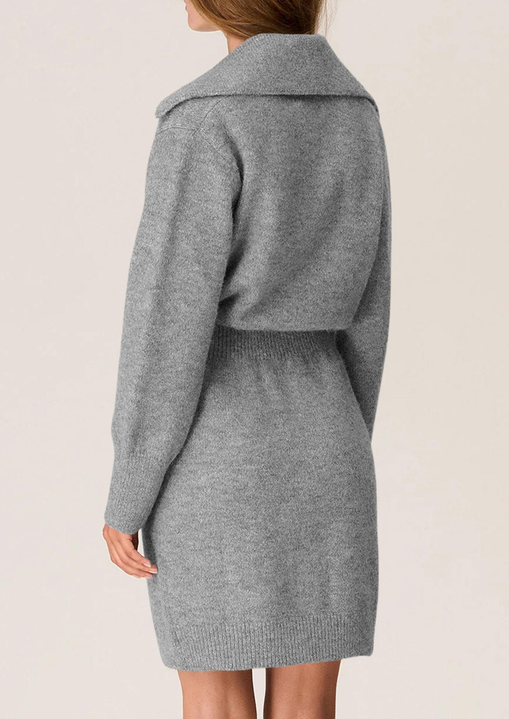 PRETTYGARDEN Women's Trendy 2025 Long Sleeve Button Down Sweater Dress for Spring | Casual Office Wear & Date Night Outfits