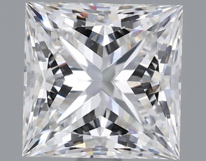1.85 Carat E Color VS1 Clarity Princess Cut Lab-Grown Diamond for Engagement Rings & Fine Jewelry