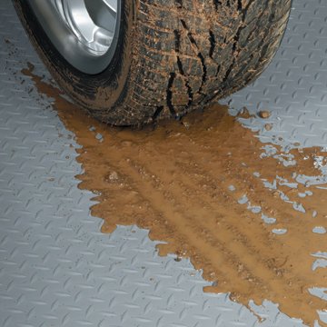 Premium American Floor Mats - Heavy Duty Roll Out Garage Flooring with Diamond Tread Pattern, Slate Grey, 8.5' x 24' - Perfect for Garage, Workshop, RV, and Outdoor Use