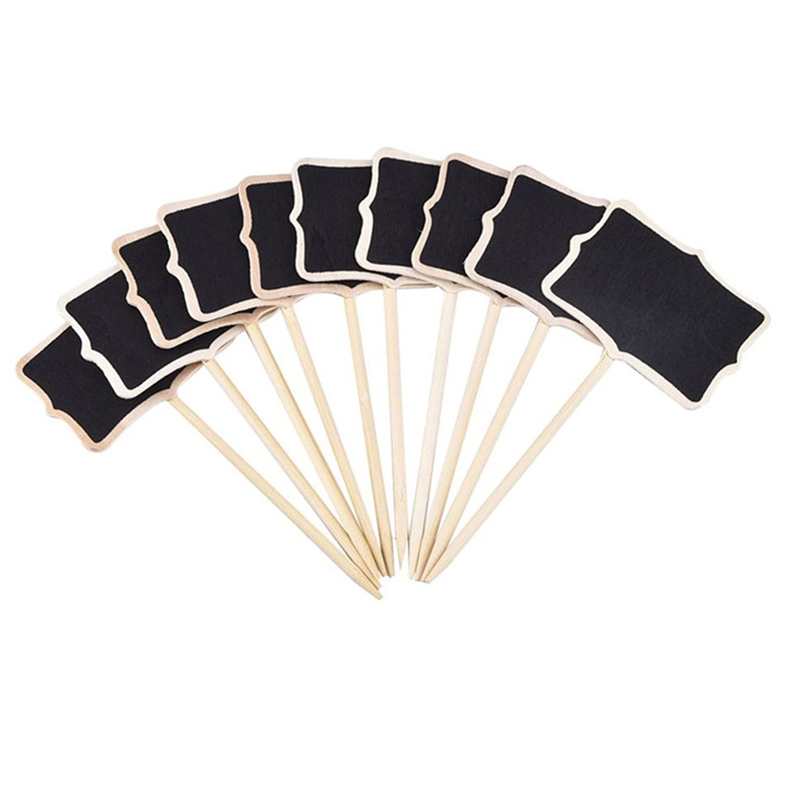 10 Pack Mini Wooden Chalkboard Plant Markers - Reusable Garden Labels for Vegetables, Flowers & Herbs - Perfect for Nursery, Home Garden & Outdoor Planting (5.5 Inch) | Great for Seed Starting, Herb Gardens & Vegetable Patches