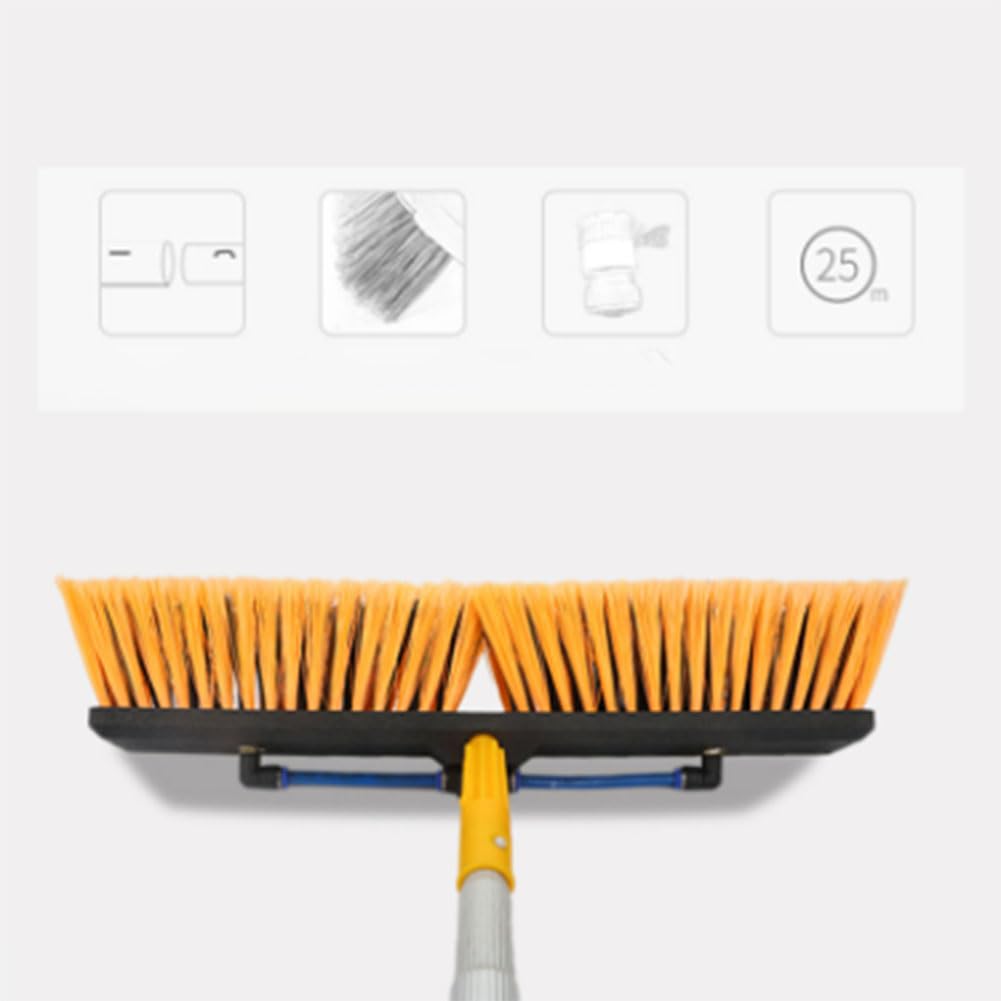 Solar Panel Cleaning Brush Kit with Extension Pole - Water Fed Brush for Photovoltaic & Solar Panels - Professional Window & Roof Cleaning Tool for Home & Commercial Use