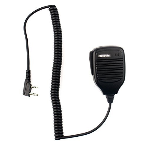 Retevis 2 Pin Shoulder Microphone Speaker - 5 Pack Walkie Talkie Mic Compatible with Retevis H-777 RT22 RT68 & Baofeng UV-5R BF-F8HP - Perfect for Security, Construction, and Outdoor Adventures