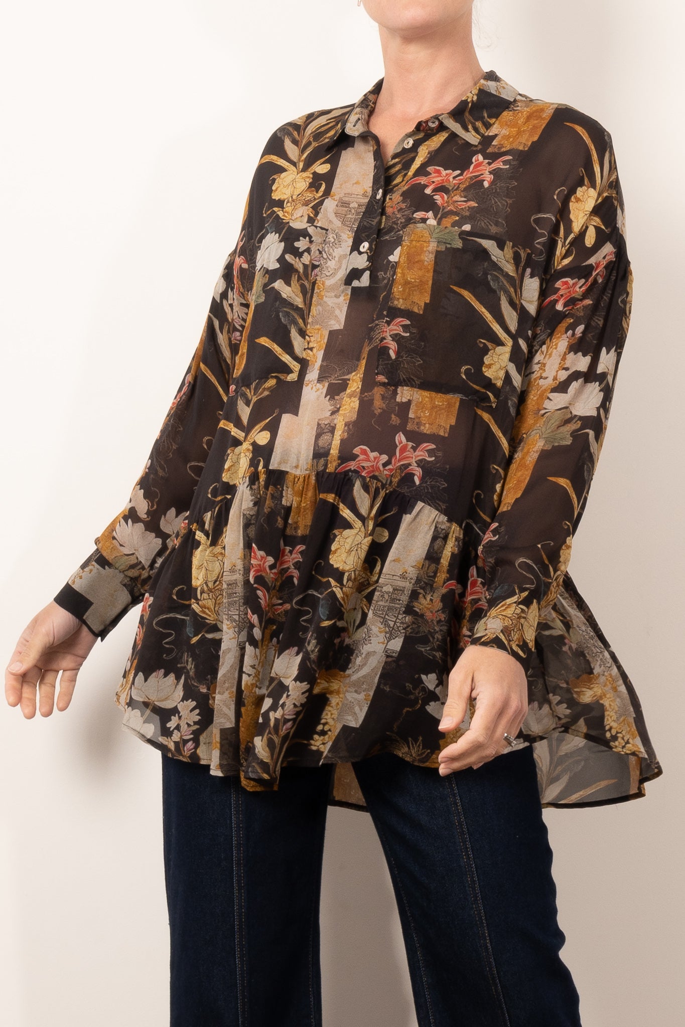 Trelise Cooper Button Up Blouse for Women - Elegant Floral Print Top for Work, Office & Casual Wear | Perfect for Spring & Summer Outfits