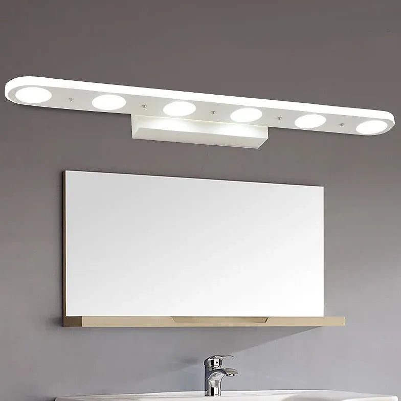 Modern White LED Flush Mount Bathroom Mirror Light - Perfect for Vanity, Makeup, and Shaving Lighting