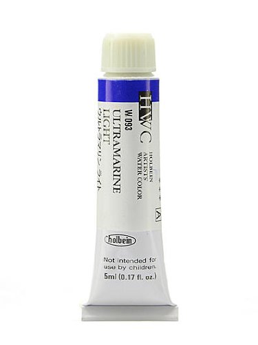 Holbein Artist Watercolor Ultramarine Light 5ml Tube - Pack of 2 | Professional Grade Watercolor Paint for Artists, Sketching & Fine Art Painting