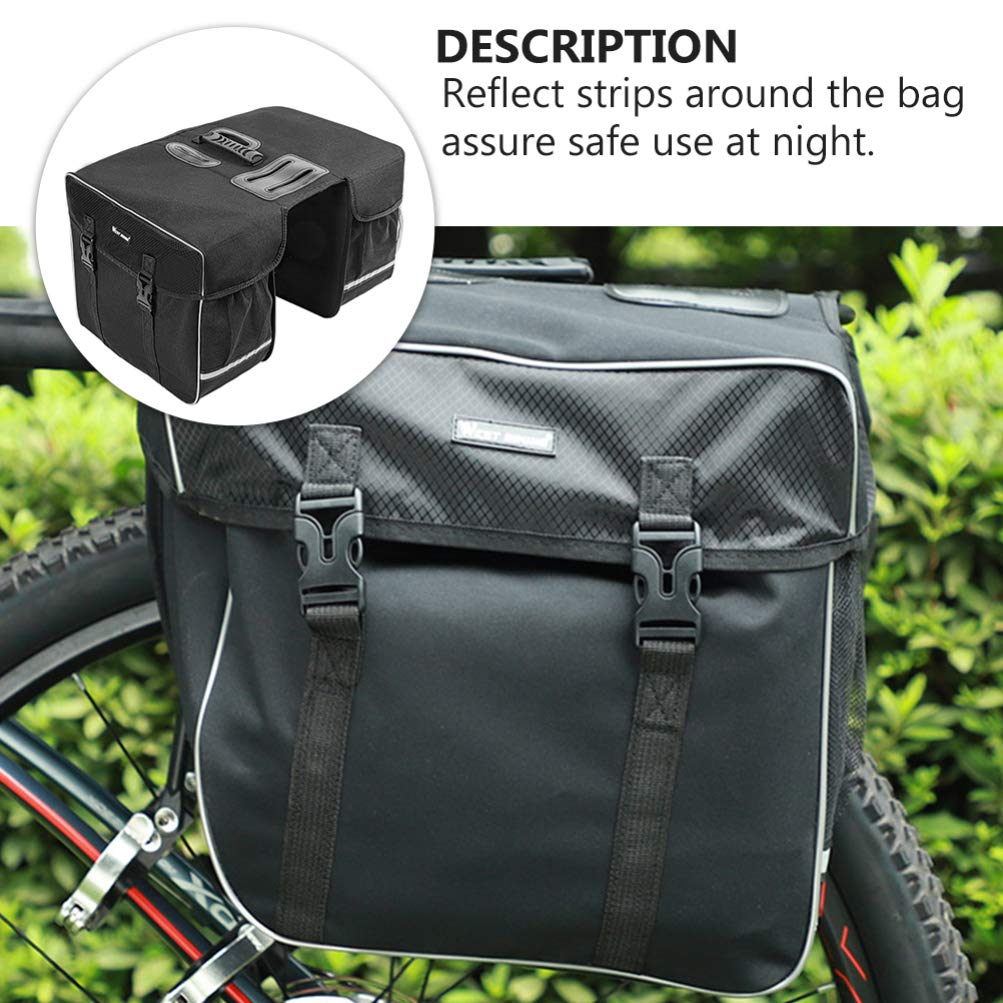**BESPORTBLE Motorcycle Rear Rack Bag - Waterproof Bike Pannier Bag, Durable Polyester Bike Trunk Carrier for Commuting, Touring & Camping - Fits Most Bicycles & Motorcycles**