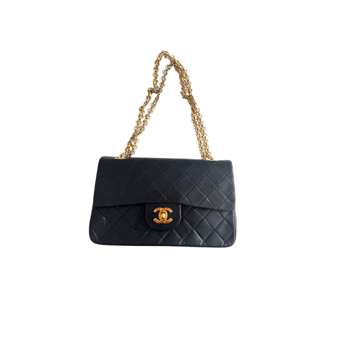 Vintage Chanel Small Classic Flap Bag with Bijoux Chain - Timeless Luxury Handbag for Women, Perfect for Evening Parties & Special Occasions