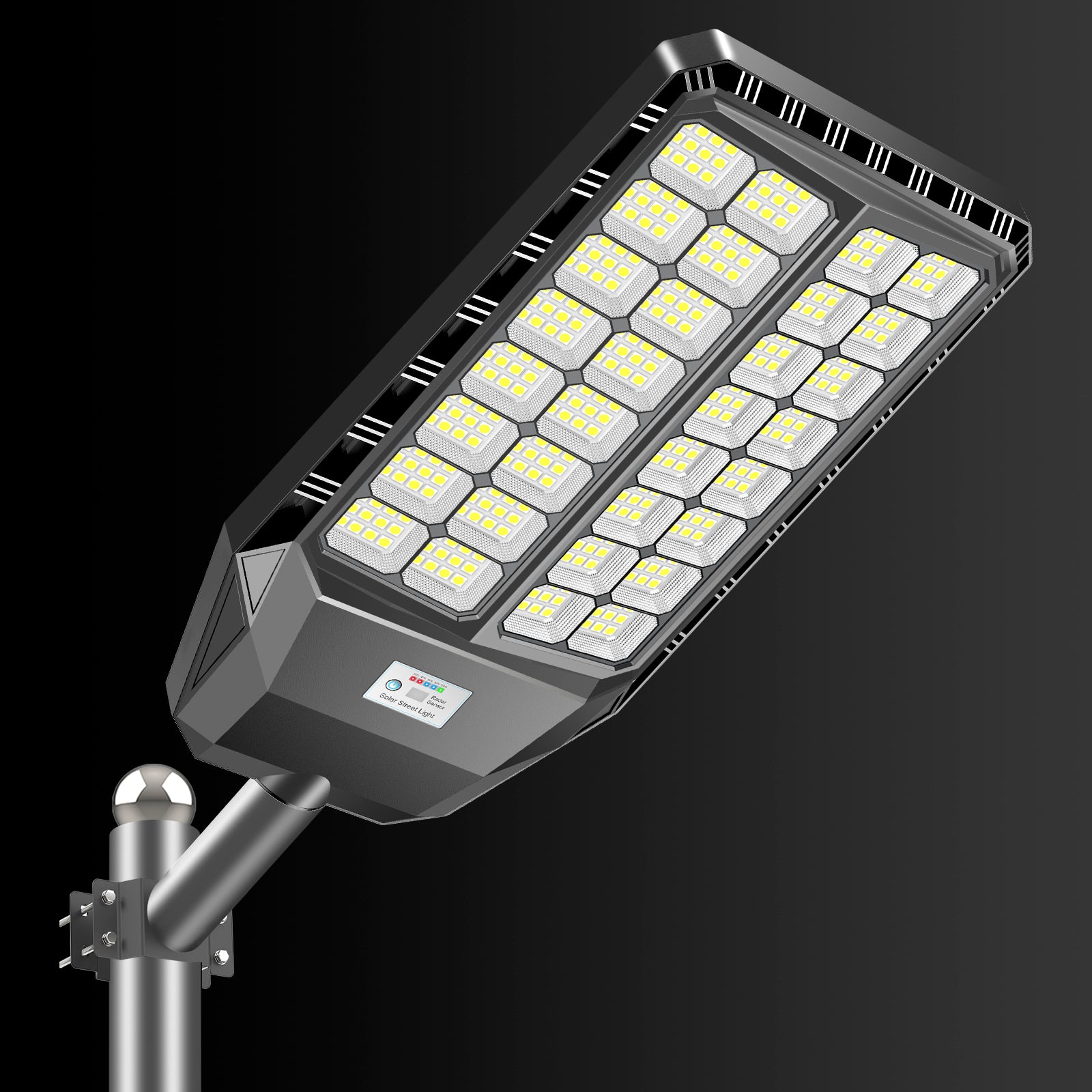 Hykoont TW032 Solar Powered Outdoor Street Light - 150W LED, Waterproof IP65, Auto On/Off - Perfect for Driveways, Pathways, and Garden Lighting