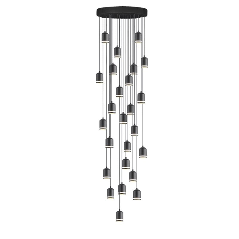 Swirl Staircase Chandelier - Modern Crystal Ceiling Light Fixture for Foyer & Stairwell | Elegant Home Lighting Solution for Entryway, Hallway & Staircase Decor