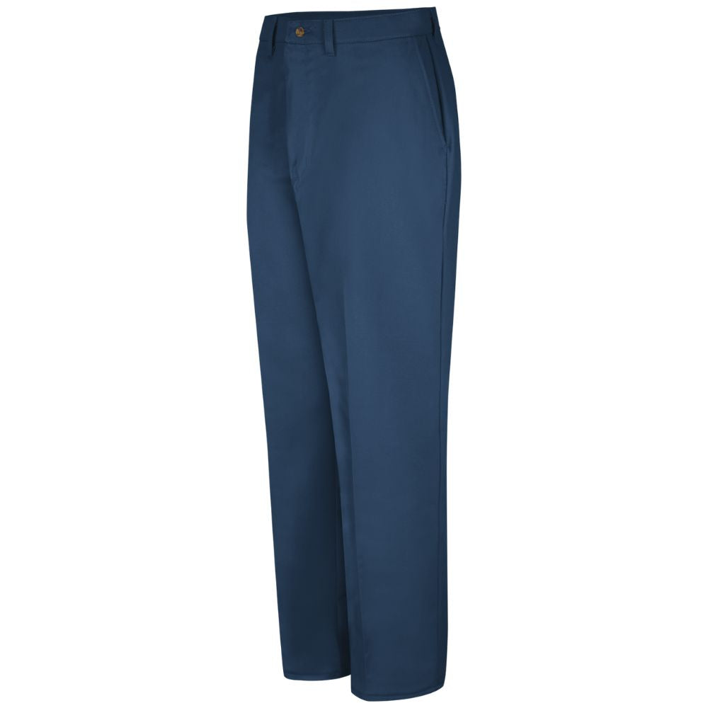 Red Kap Men's Plain Front Cotton Work Pants PC44 - Durable Navy Blue Workwear for Construction, Mechanics & Outdoor Labor