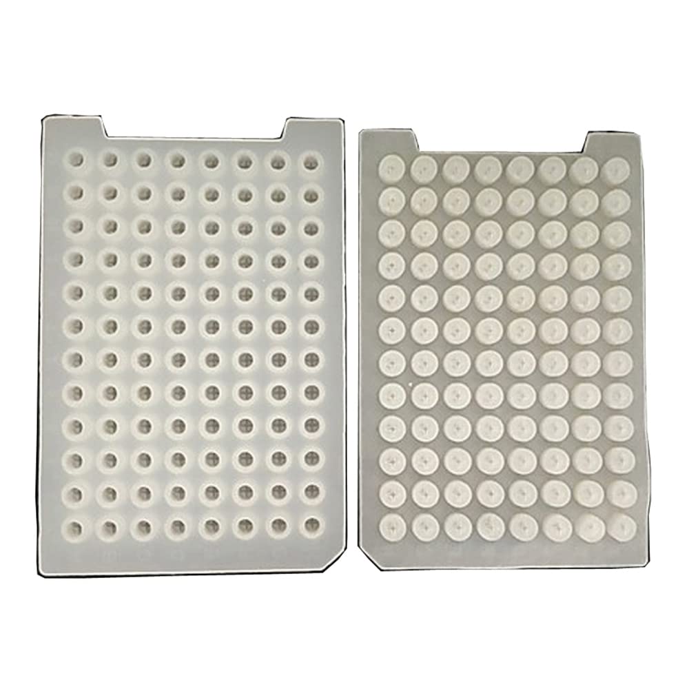 NEST Scientific 506066 Sterile 96-Well Round Silicone Sealing Mat - Fits 2.0mL 96-Well Plates (Pack of 50) | Ideal for PCR, Sample Storage & Laboratory Experiments