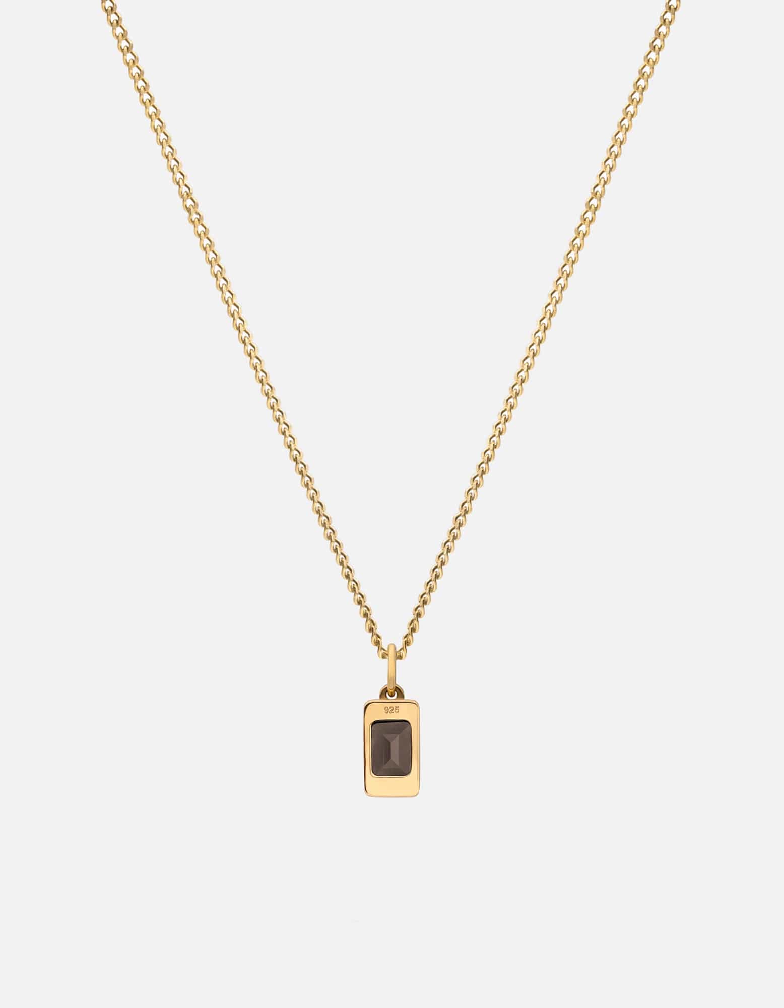 Valor Gray Topaz Gold Vermeil Necklace for Women - Elegant Layering Jewelry for Everyday Wear & Special Occasions