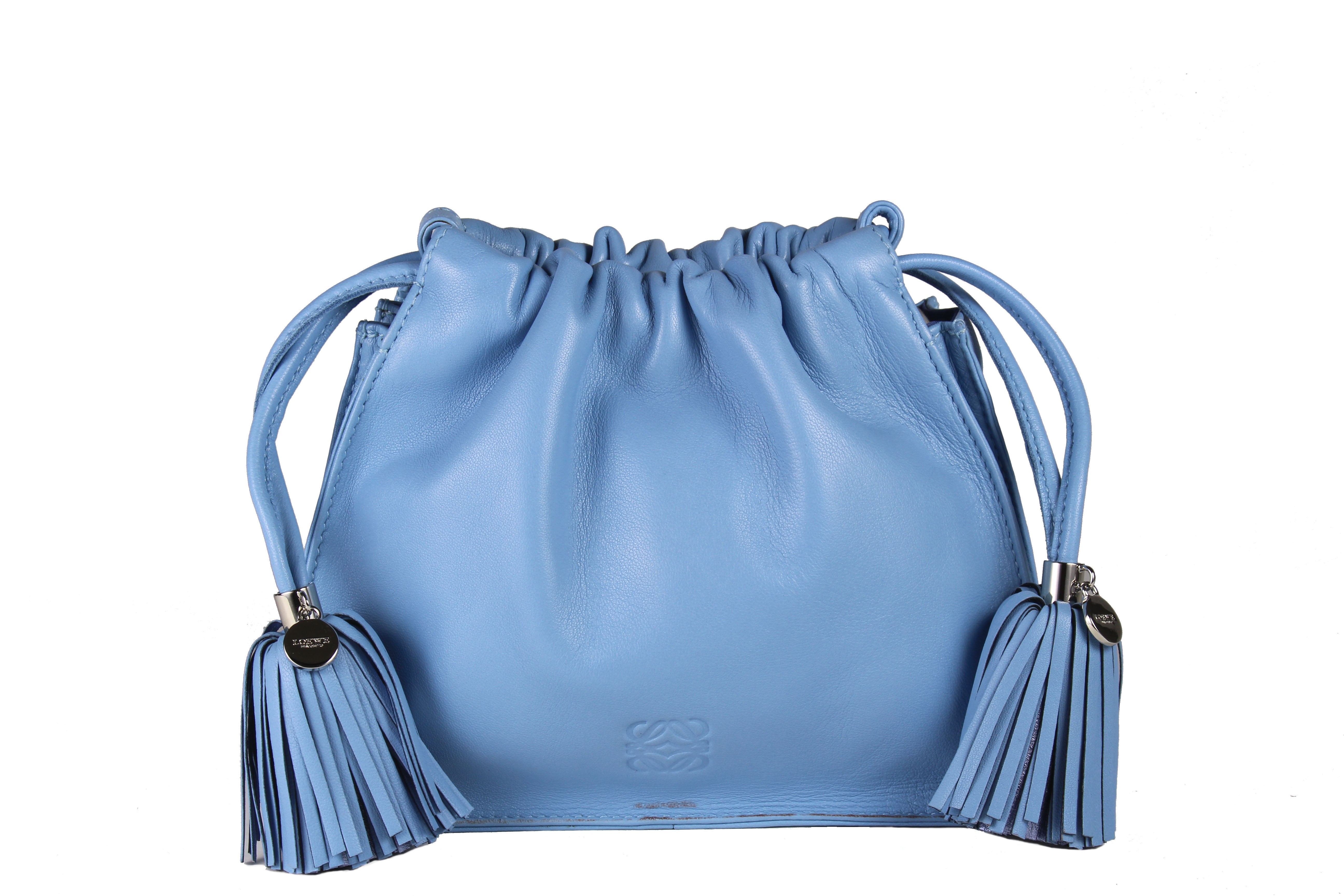 LOEWE Flamenco Mini Shoulder Bag in Turquoise Leather - Stylish & Compact for Everyday Use, Date Nights & Travel