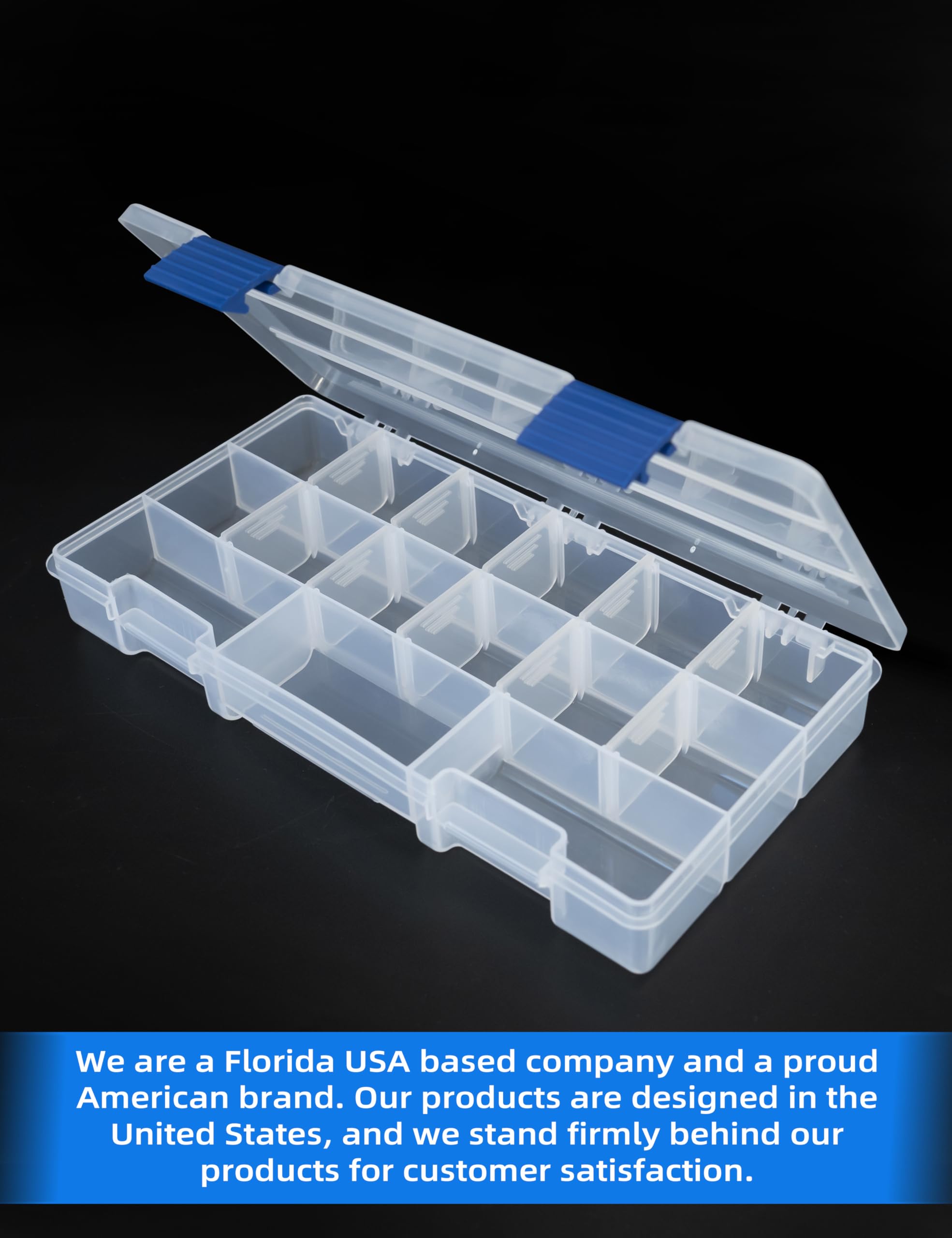 BLUEWING Premium Fishing Tackle Storage Box - Durable Adjustable Dividers Bait & Hook Organizer (8.66x4.33x0.98 Inches, White) - Perfect for Boat, Kayak & Shore Fishing Gear Organization