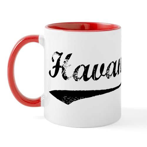 White/Red Inside - Vintage Havana Mug