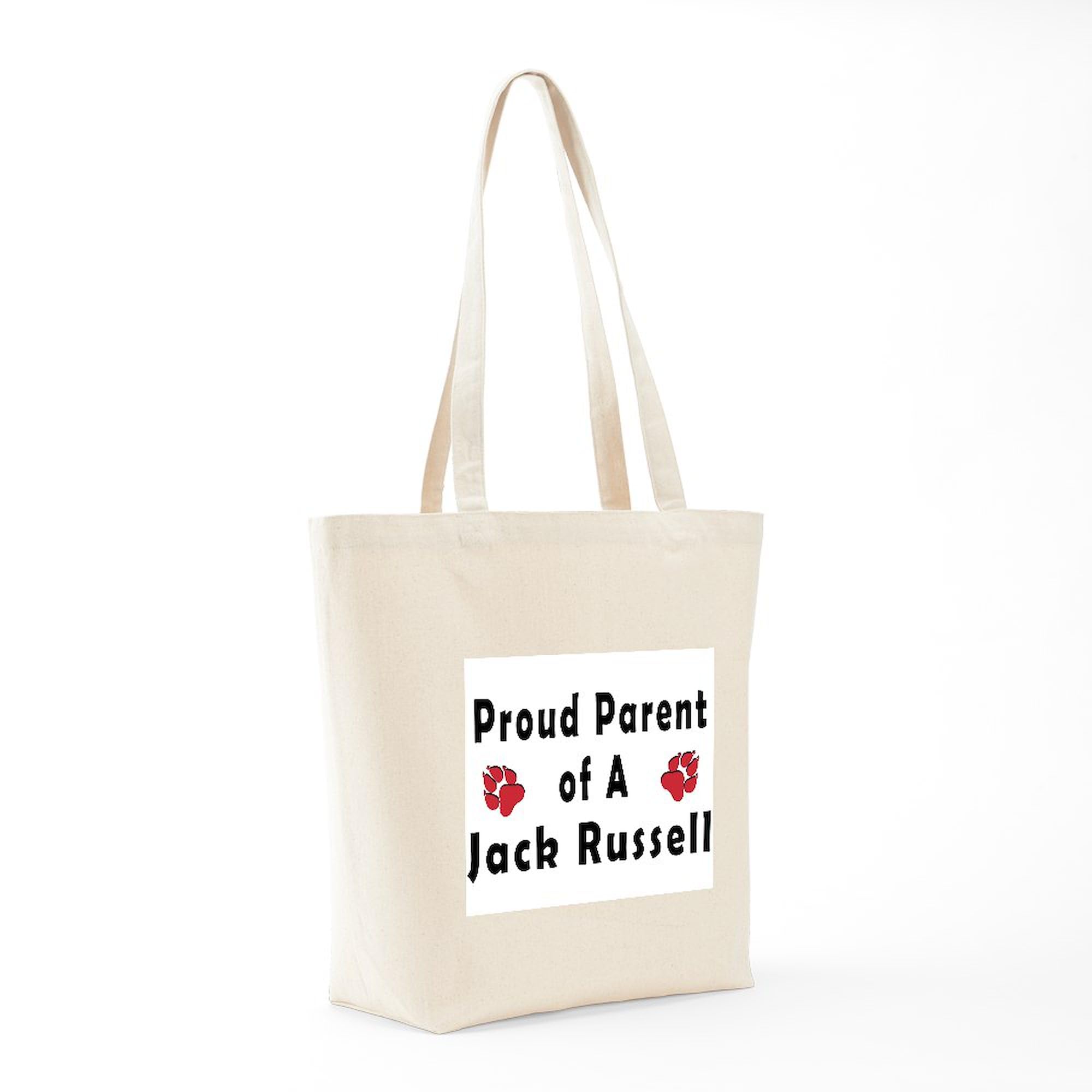 Proud Parent of a Jack Russell Tote Bag - Natural Canvas Reusable Shopping Bag for Groceries, Beach & Daily Use | Eco-Friendly Gift for Dog Lovers