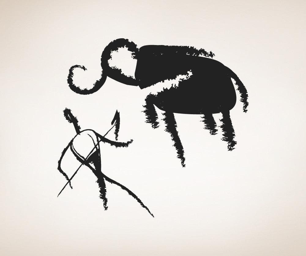 Cave Painting Vinyl Wall Decal Sticker - Removable Art for Home & Office Decor | Perfect for Living Room, Bedroom, Nursery, or Classroom Wall Art