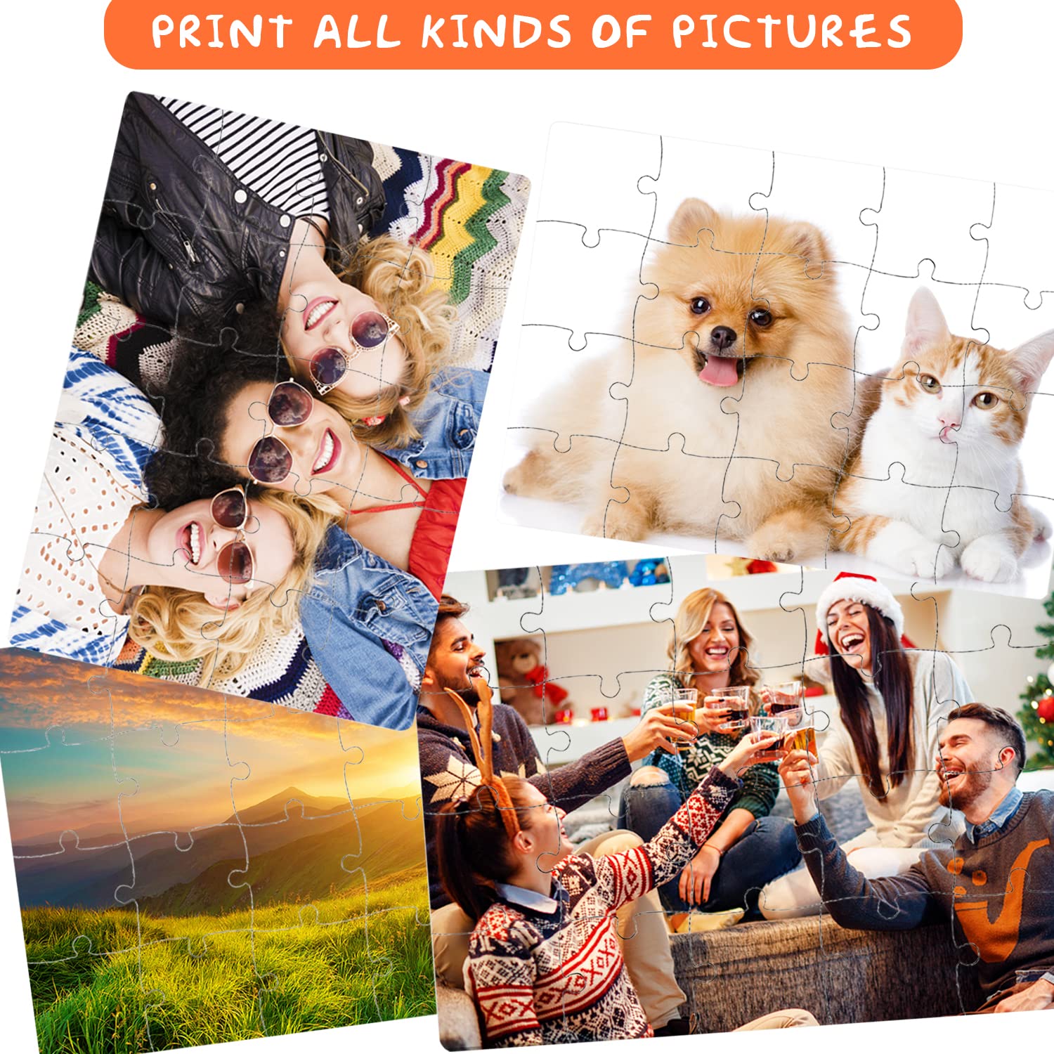 12 Sets Blank White Jigsaw Puzzles for Sublimation - DIY Custom Heat Press Thermal Transfer Puzzle Craft (A5-20 Style) - Perfect for Personalized Gifts, Kids Crafts & Photo Puzzles