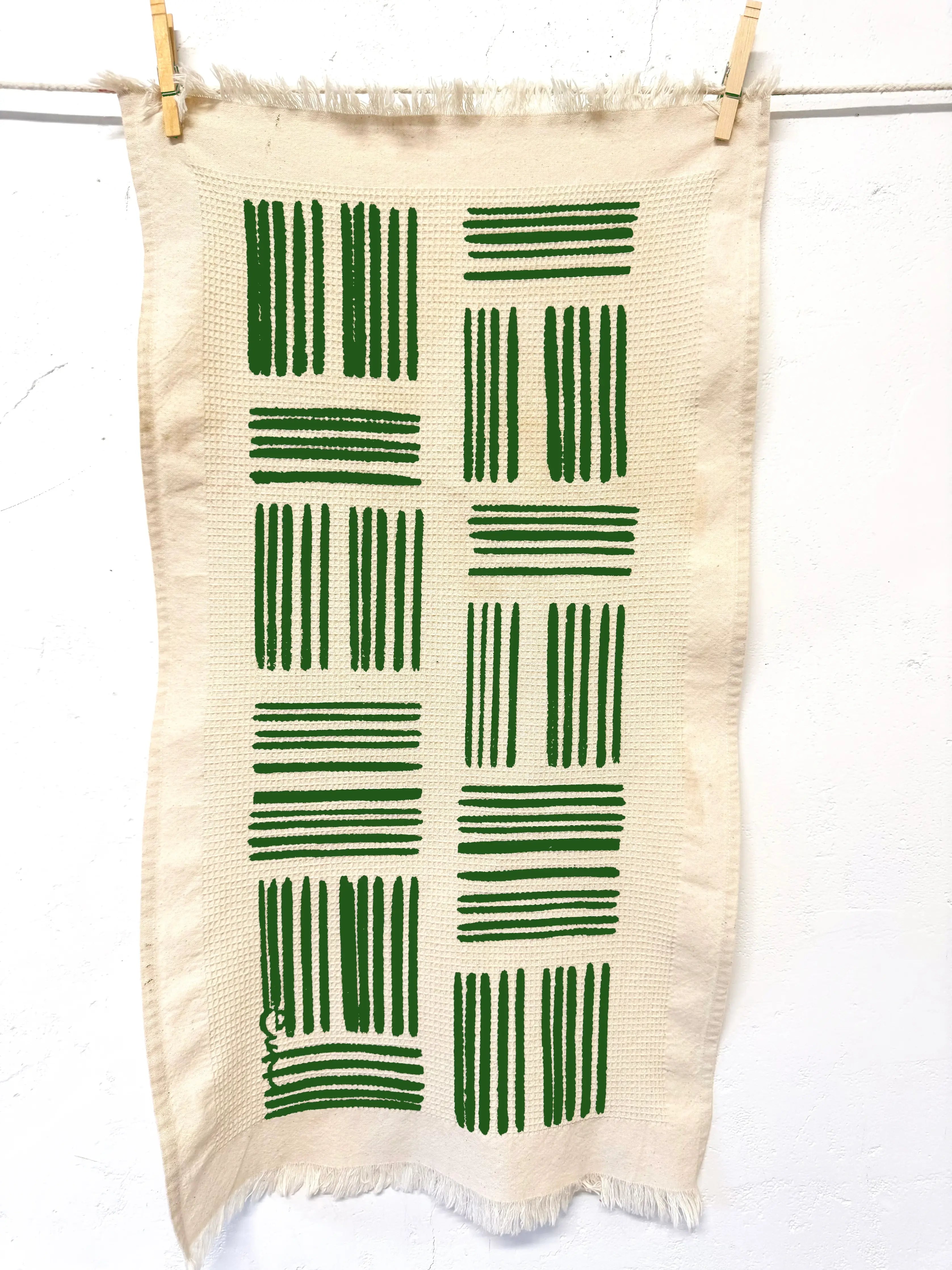 Erin Flett Organic Cotton Tea Towel Set - 2-Pack Earthy Tone Kitchen Towels for Drying Dishes, Decor & Gift Giving