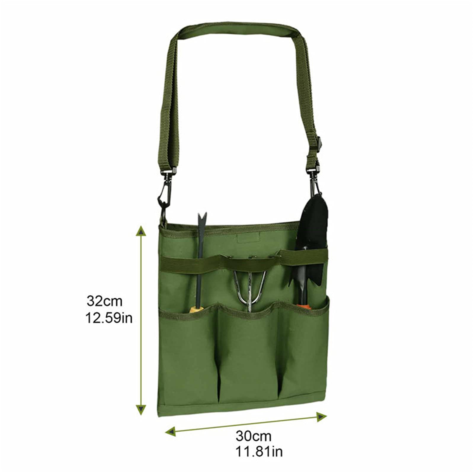 Premium Garden Storage Bag with 3 External Pockets - Waterproof Tool Organizer for Pruning Shears, Trowels & Gardening Equipment - Perfect for Outdoor Yard Work & Backyard Storage