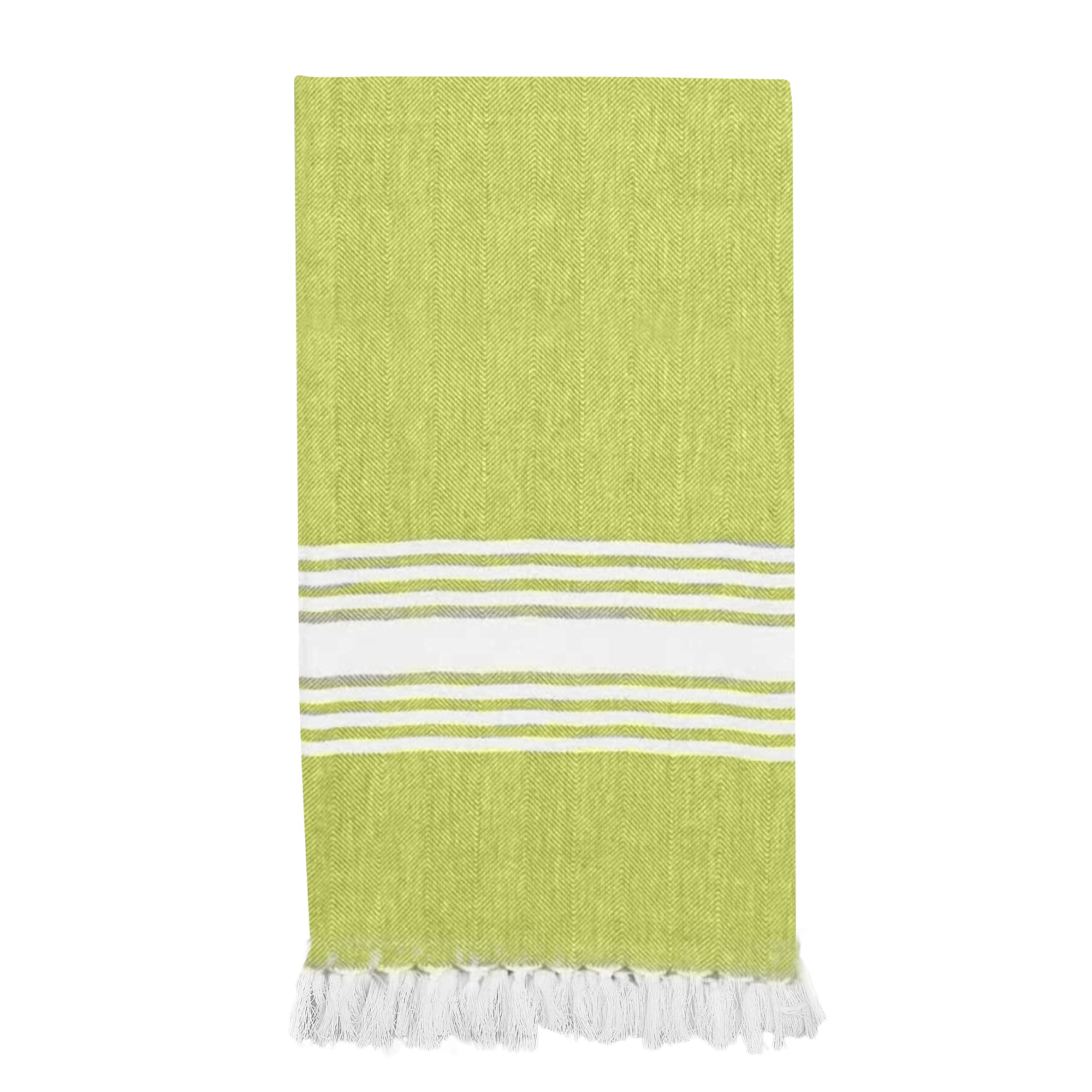 Cloev 2-Pack Premium Turkish Cotton Bath Towels - Ultra Soft, Quick Dry & Lightweight - 60x30 Inches - Green - Perfect for Beach, Spa, Gym & Travel