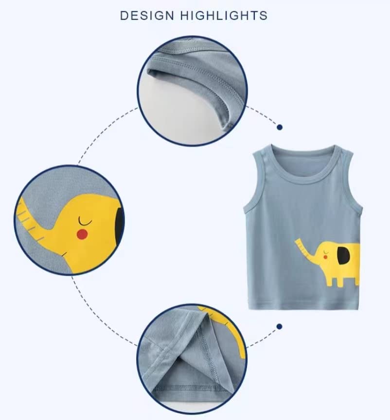 3-Pack Boys' Sleeveless Tank Tops for Toddlers - Soft Cotton Summer Shirts for Playtime, Beach & Outdoor Activities