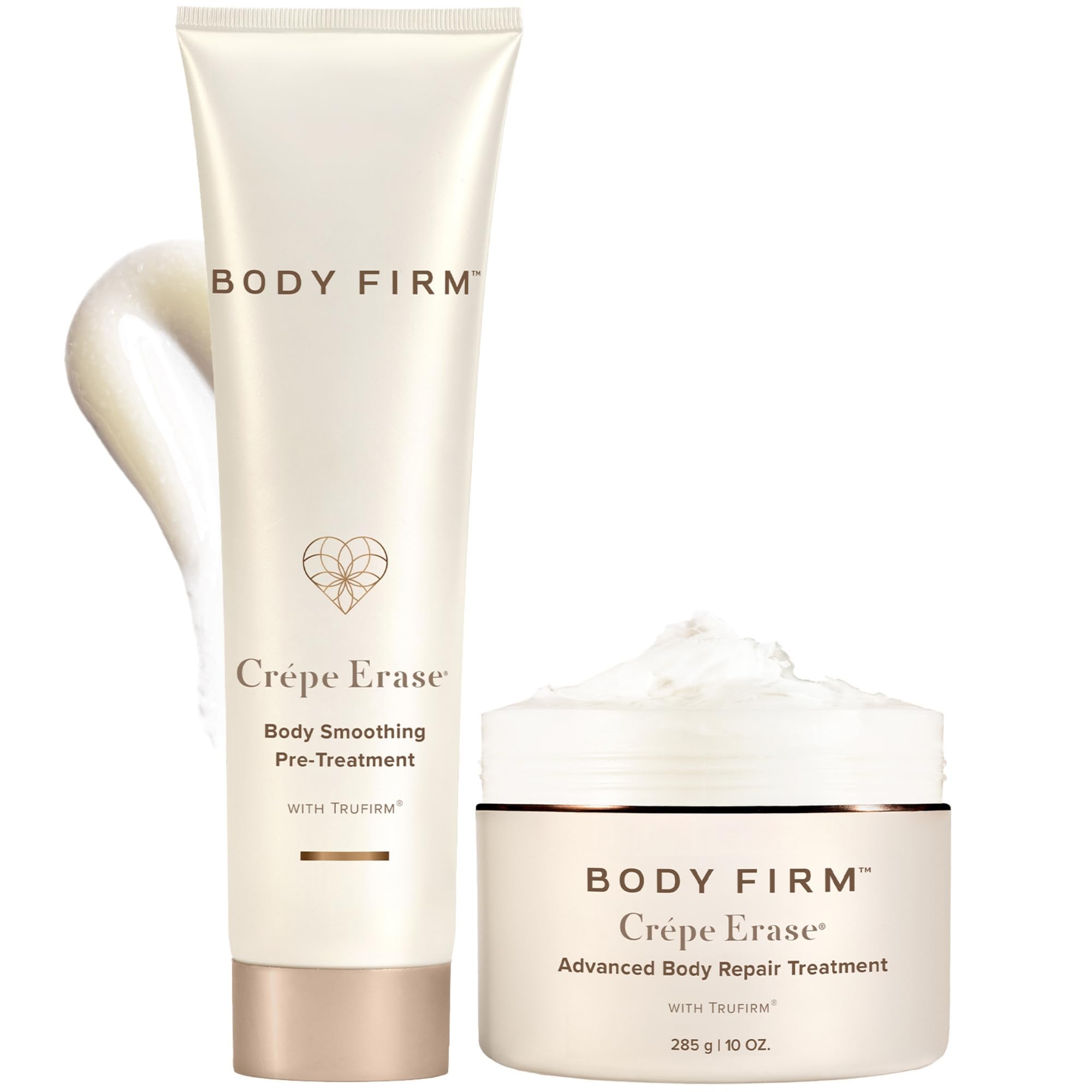 Crepe Erase 2-Step Advanced Body Care Treatment - Anti-Aging Firming Moisturizer Cream & Exfoliating Pre-Treatment for Body & Neck | Reduces Wrinkles & Crepey Skin, Boosts Collagen | Perfect for Daily Skincare Routine & Special Occasion Prep