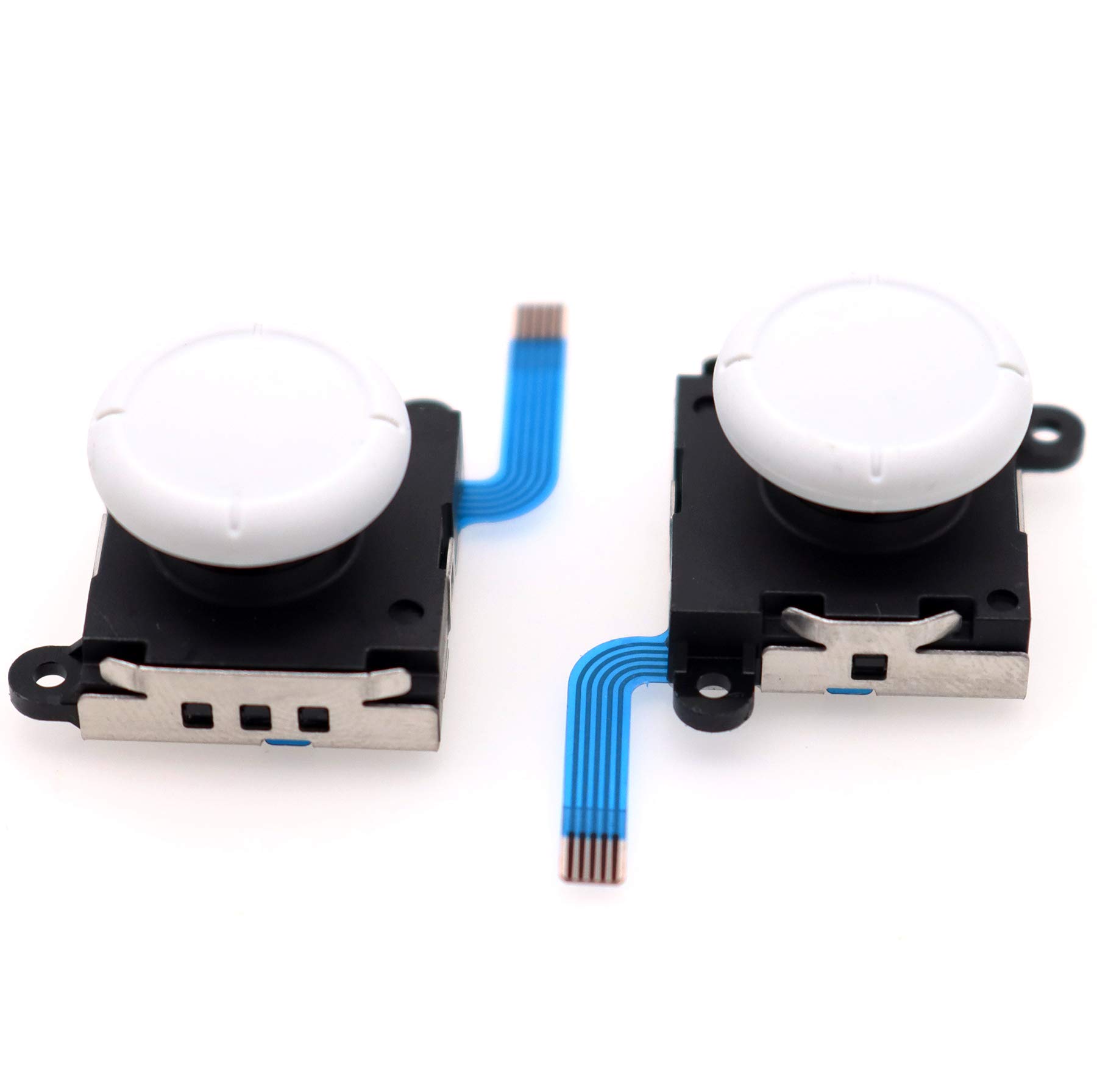 2-Pack Nintendo Switch/Switch Lite Joy-Con Thumbstick Replacement - Analog Joystick Button Set Fixes Drift (White) | Perfect for Gaming, DIY Repairs & Controller Maintenance